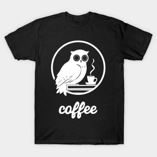 Owl Coffee And Books T-Shirt